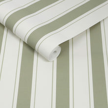 146844 Oundle Stripe Mossbank Green Wallpaper by Sophie Allport