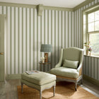 146844 Oundle Stripe Mossbank Green Wallpaper by Sophie Allport