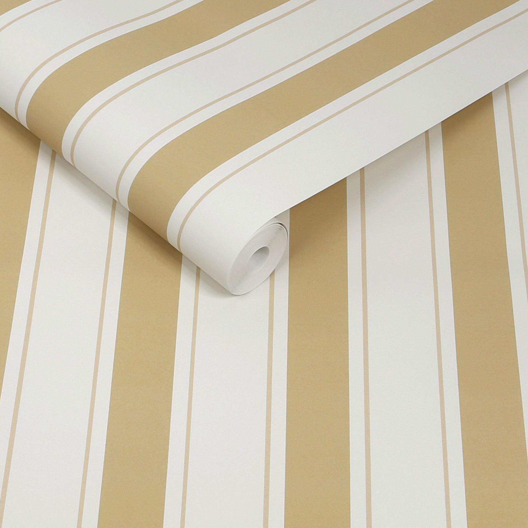 146845 Oundle Stripe Warm Honey Wallpaper by Sophie Allport