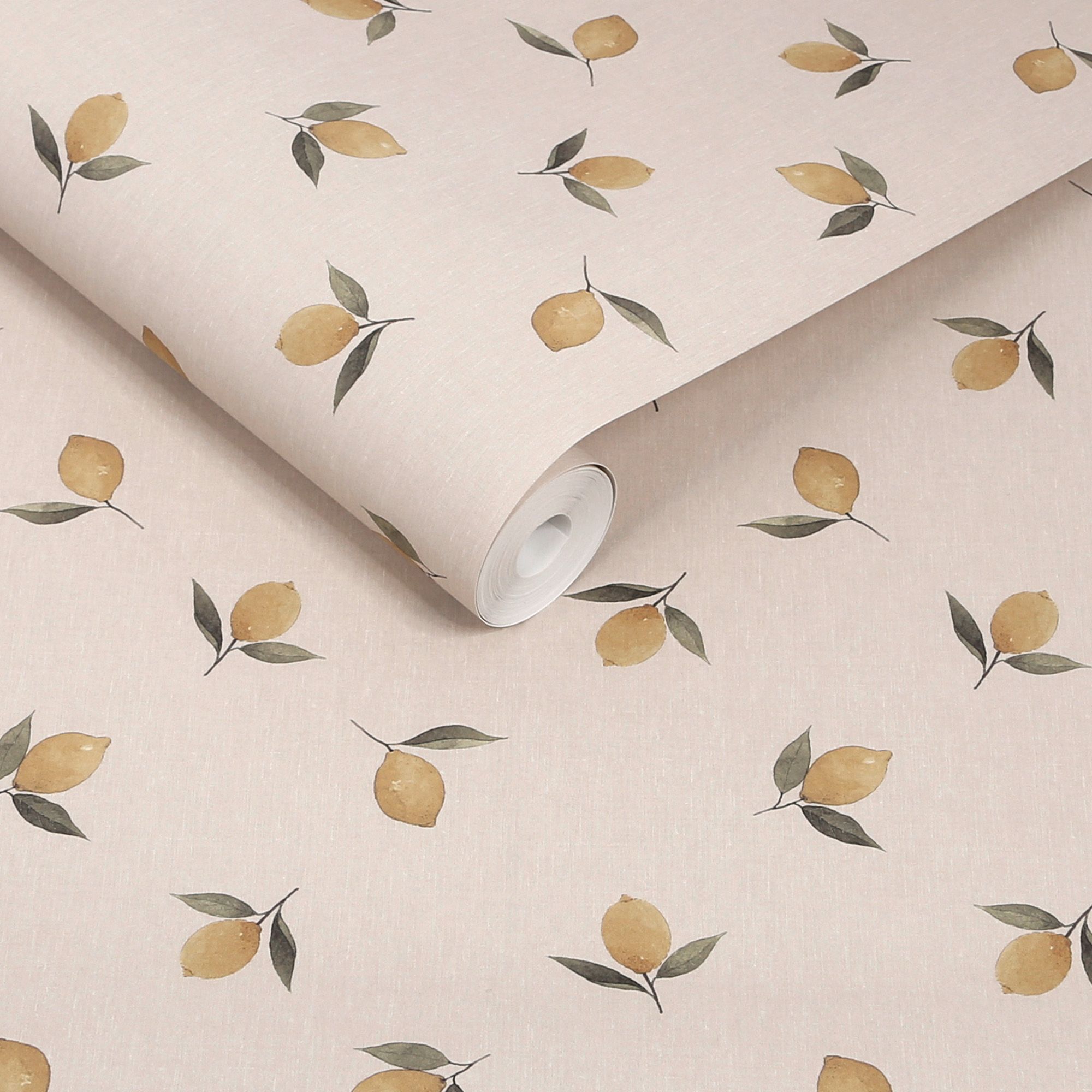 146848 Lemons Soft Linen Wallpaper by Sophie Allport