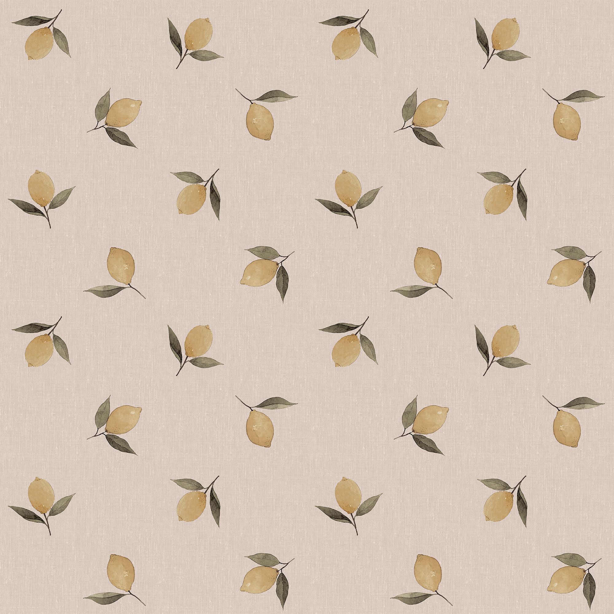 146848 Lemons Soft Linen Wallpaper by Sophie Allport
