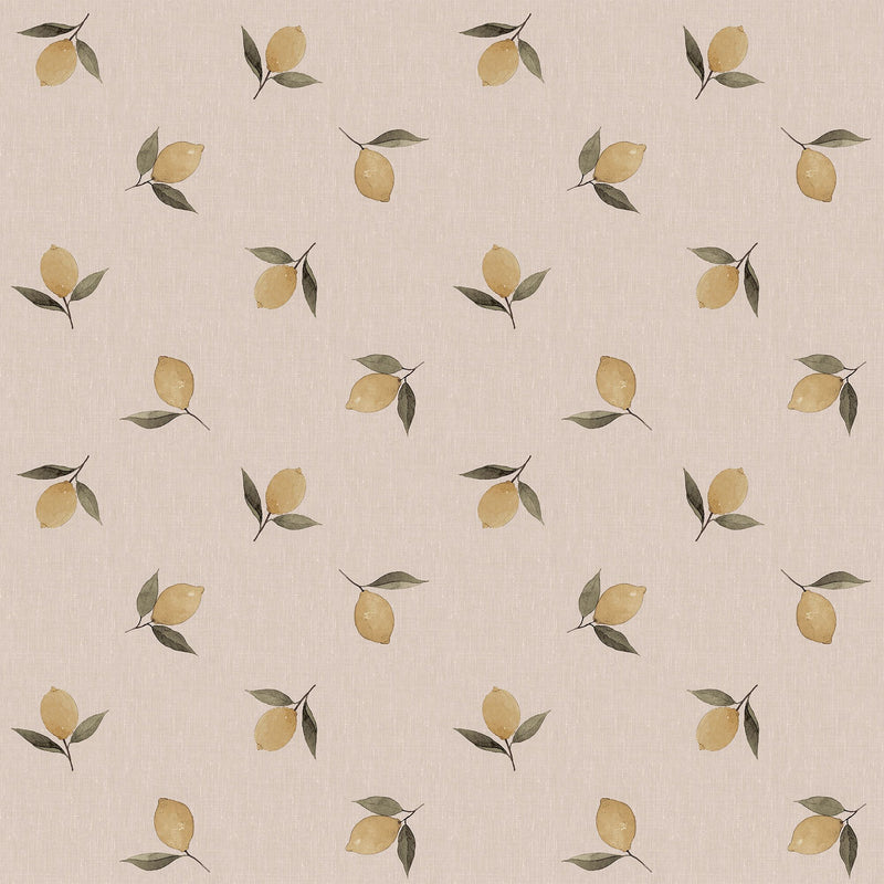 146848 Lemons Soft Linen Wallpaper by Sophie Allport