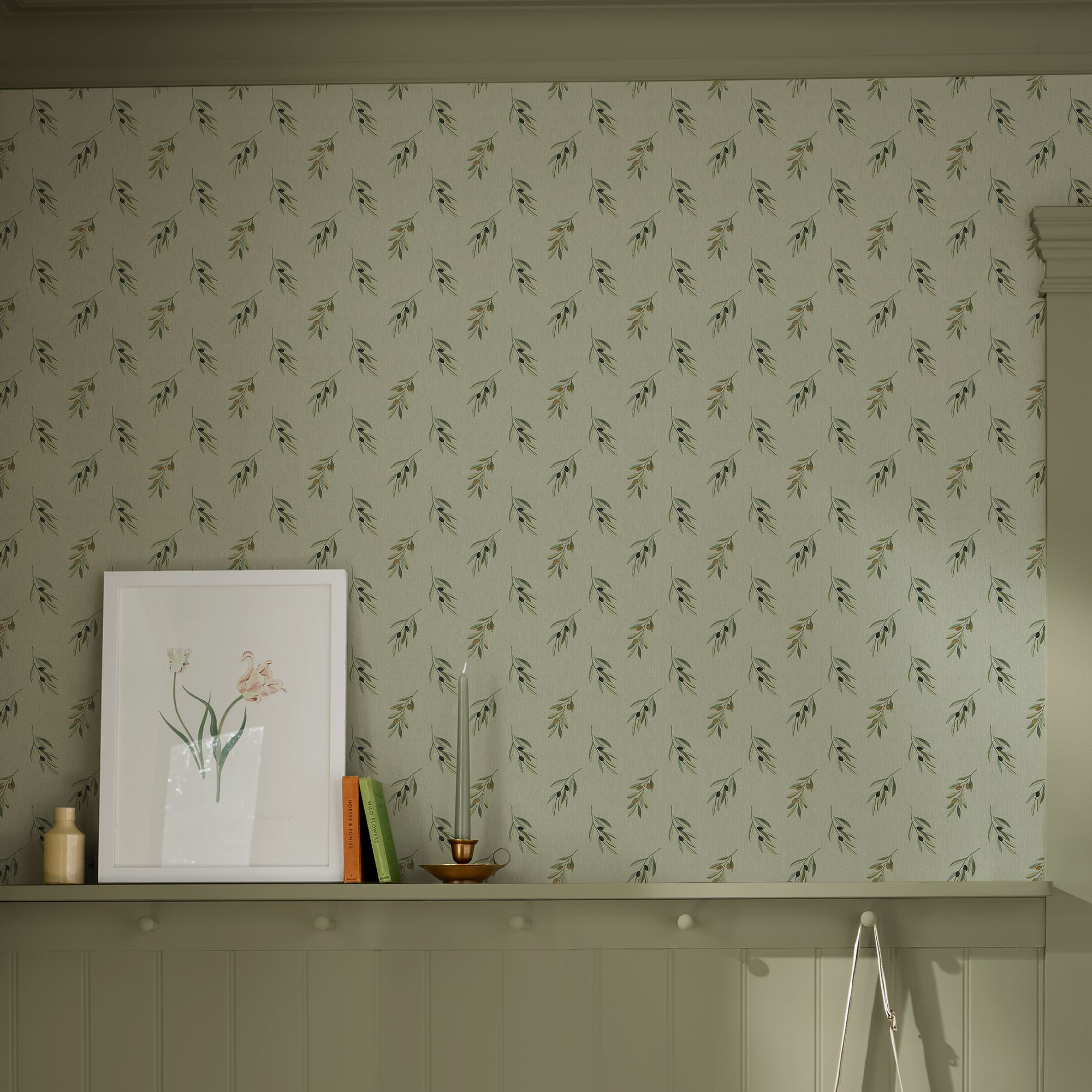 146849 Olive Branch Greenhouse Wallpaper by Sophie Allport