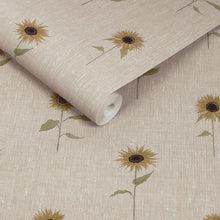 146851 Sunflowers Woven Wicker Wallpaper by Sophie Allport