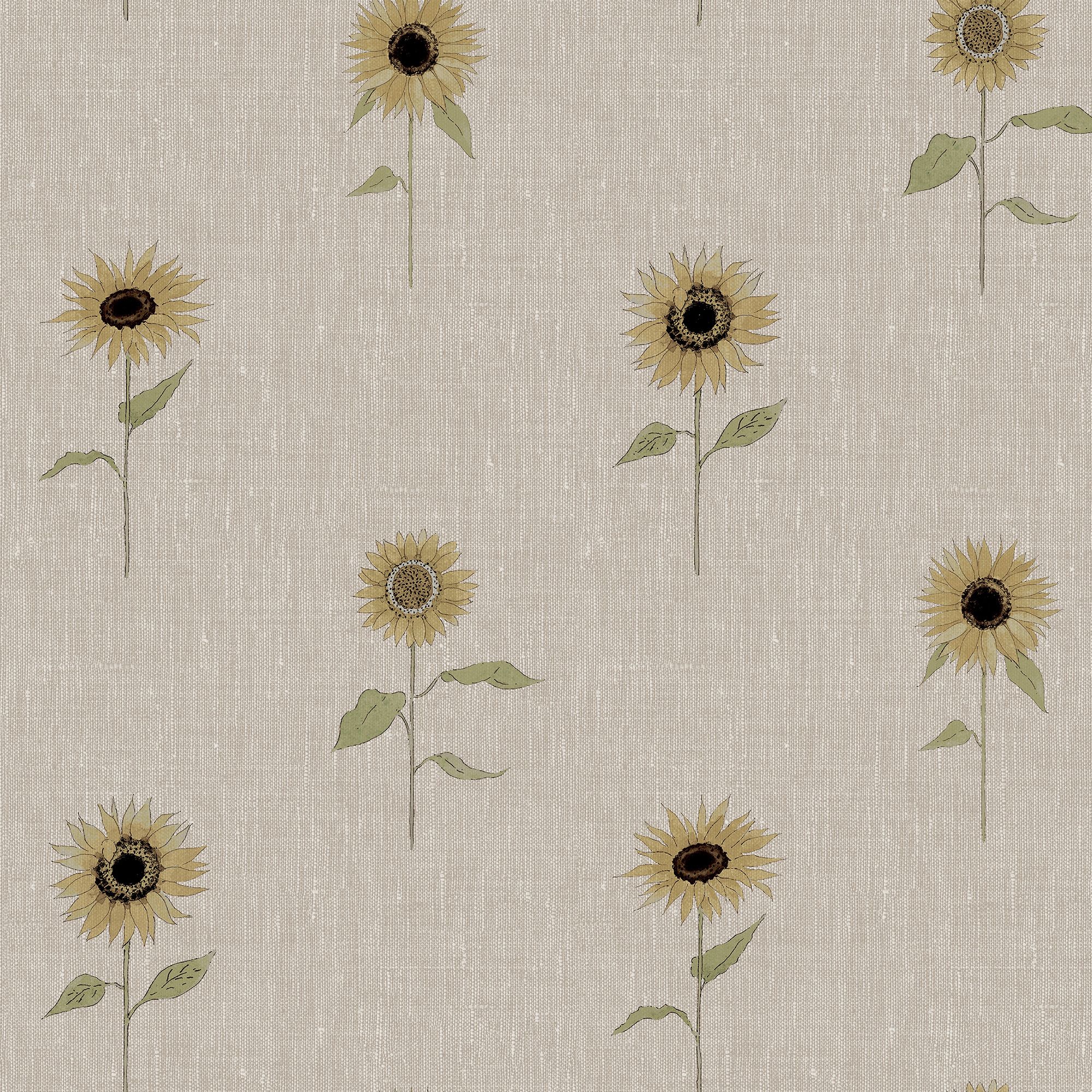 146851 Sunflowers Woven Wicker Wallpaper by Sophie Allport