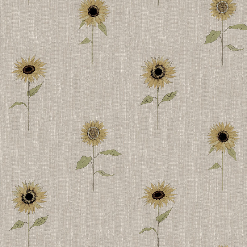 146851 Sunflowers Woven Wicker Wallpaper by Sophie Allport