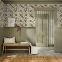 146852 Orchard Birds Warm Sand Wallpaper by Sophie Allport