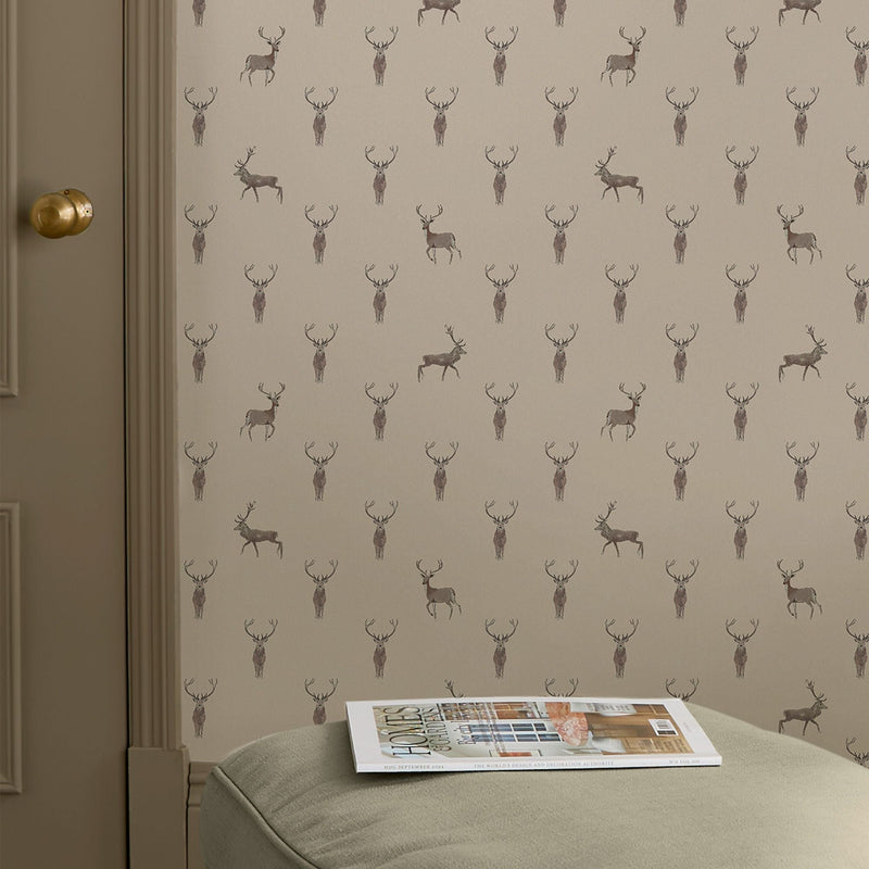 146855 Highland Stag Rutland Stone Wallpaper by Sophie Allport