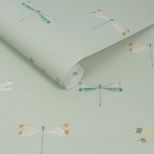 146856 Watercolour Dragonfly Pale Sprig Wallpaper by Sophie Allport