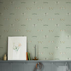 146856 Watercolour Dragonfly Pale Sprig Wallpaper by Sophie Allport