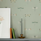 146856 Watercolour Dragonfly Pale Sprig Wallpaper by Sophie Allport