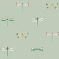 Watercolour Dragonfly Pale Sprig Sophie Allport SS26 Wallpaper by Sophie Allport