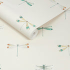146858 Watercolour Dragonfly Off White Wallpaper by Sophie Allport