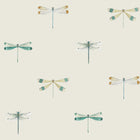 146858 Watercolour Dragonfly Off White Wallpaper by Sophie Allport
