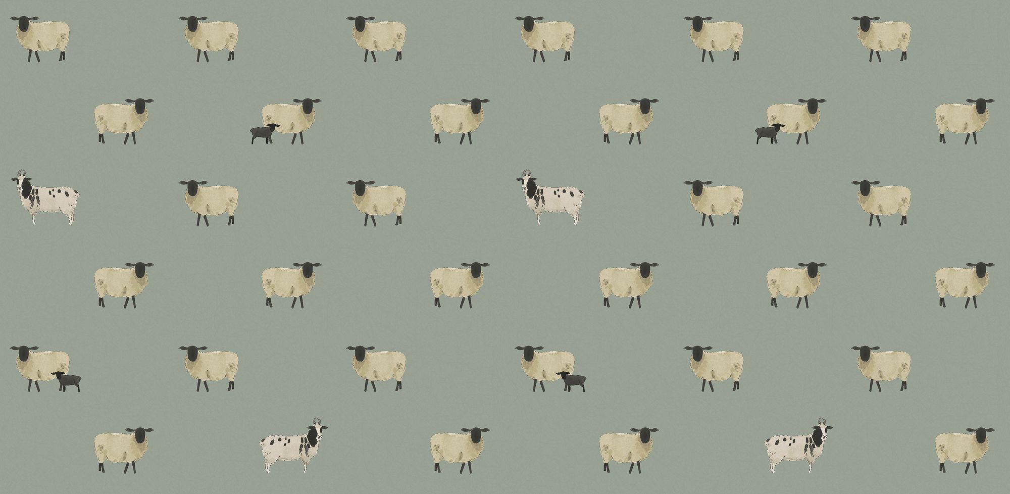 146860 Sheep Witham Blue Wallpaper by Sophie Allport