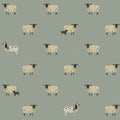 Sheep Witham Blue Sophie Allport SS26 Wallpaper by Sophie Allport