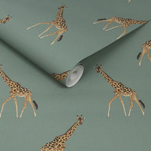 146863 Giraffe Heritage Teal Wallpaper by Sophie Allport
