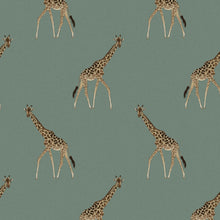 146863 Giraffe Heritage Teal Wallpaper by Sophie Allport
