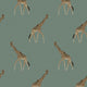 Giraffe Heritage Teal Sophie Allport SS26 Wallpaper by Sophie Allport