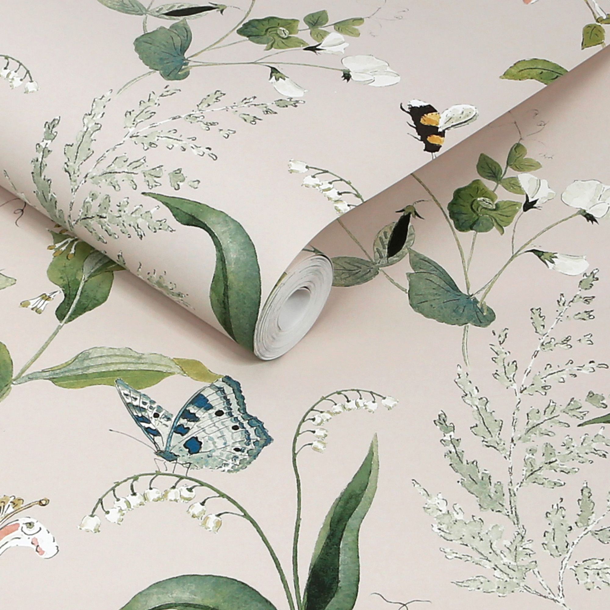 146864 Wild Floral Rutland Stone Wallpaper by Sophie Allport