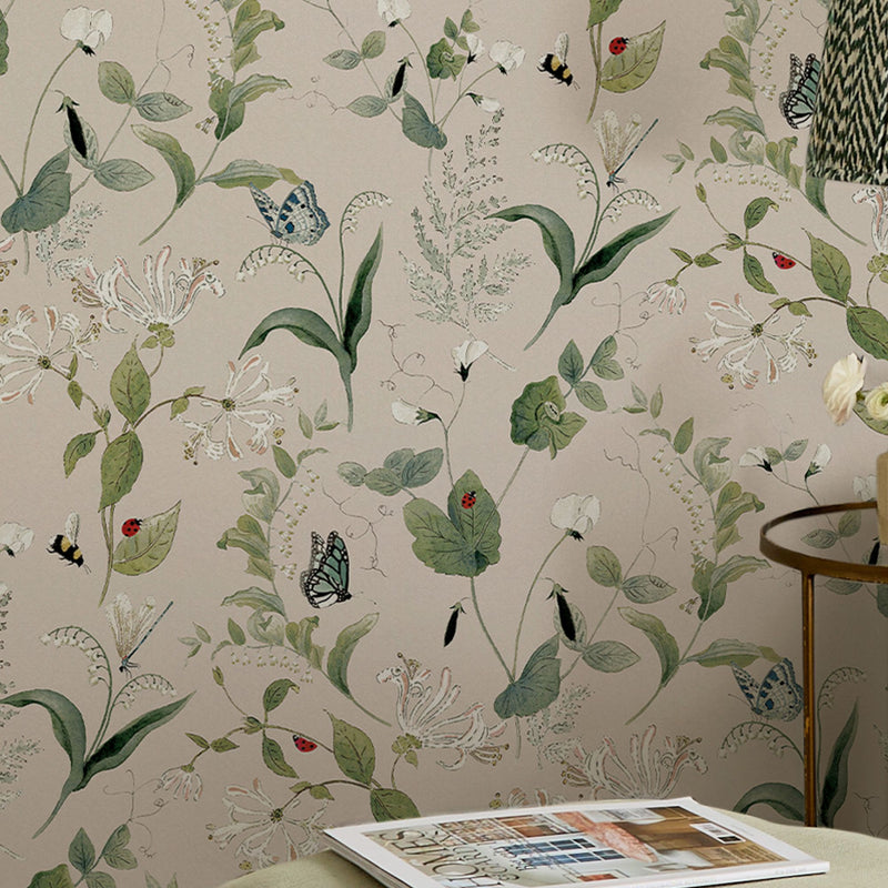 146864 Wild Floral Rutland Stone Wallpaper by Sophie Allport
