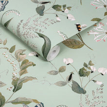 146865 Wild Floral Pale Mint Wallpaper by Sophie Allport