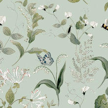 146865 Wild Floral Pale Mint Wallpaper by Sophie Allport