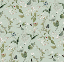 146865 Wild Floral Pale Mint Wallpaper by Sophie Allport