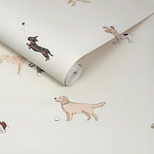 146866 Doggy Daycare Off White Off wWhite Wallpaper by Sophie Allport