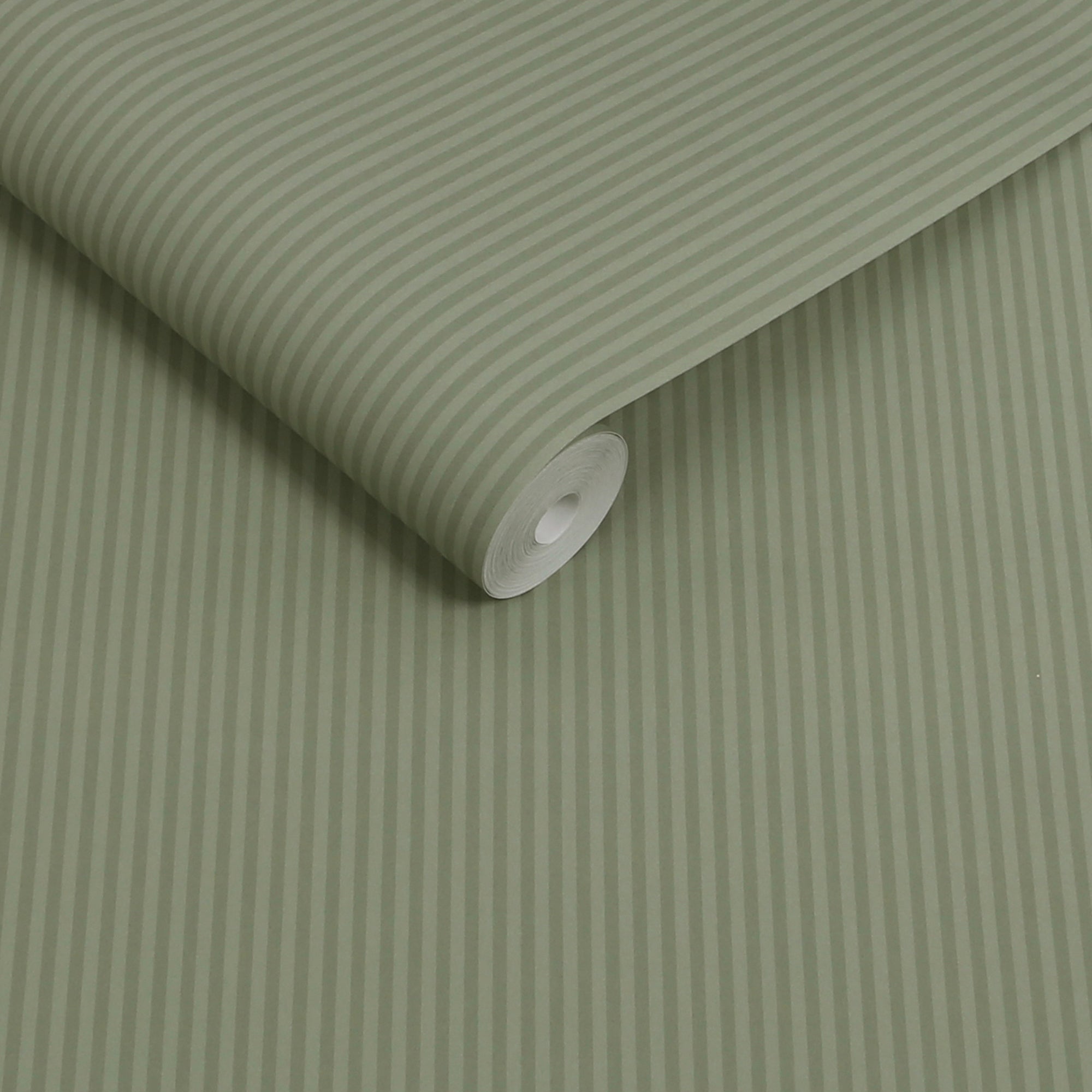 146879 Ticking Stripe Deep Green Next AW26 Wallpaper by Next