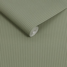 146879 Ticking Stripe Deep Green Next AW26 Wallpaper by Next