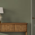 146879 Ticking Stripe Deep Green Next AW26 Wallpaper by Next
