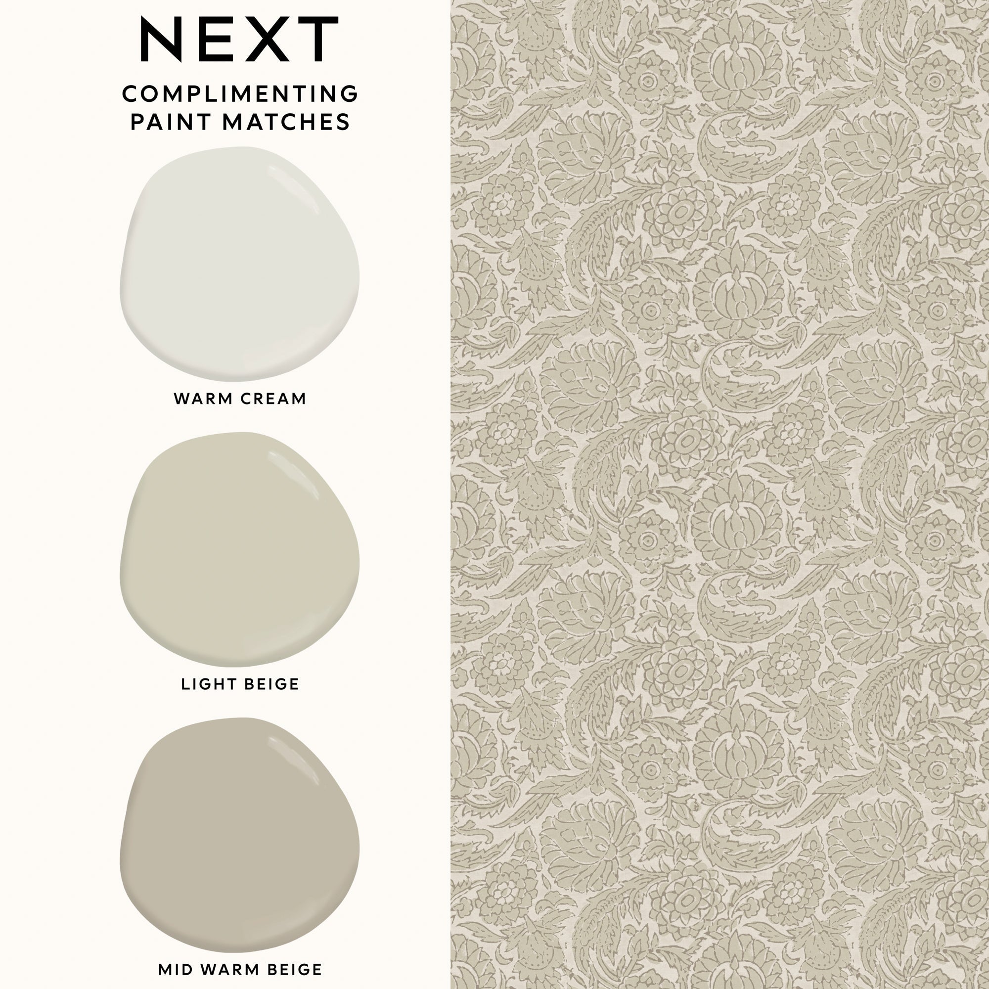 146881 Floral Woodblock Linen Next AW26 Wallpaper by Next
