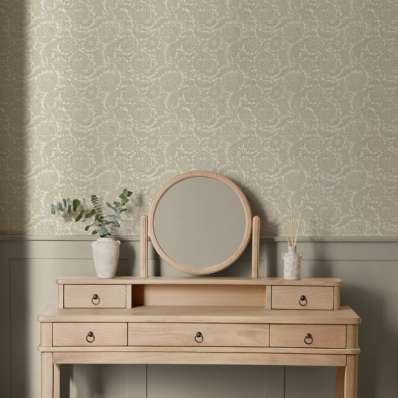 146881 Floral Woodblock Linen Next AW26 Wallpaper by Next