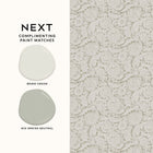 146882 Floral Woodblock Natural Next AW26 Wallpaper by Next
