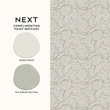 146882 Floral Woodblock Natural Next AW26 Wallpaper by Next