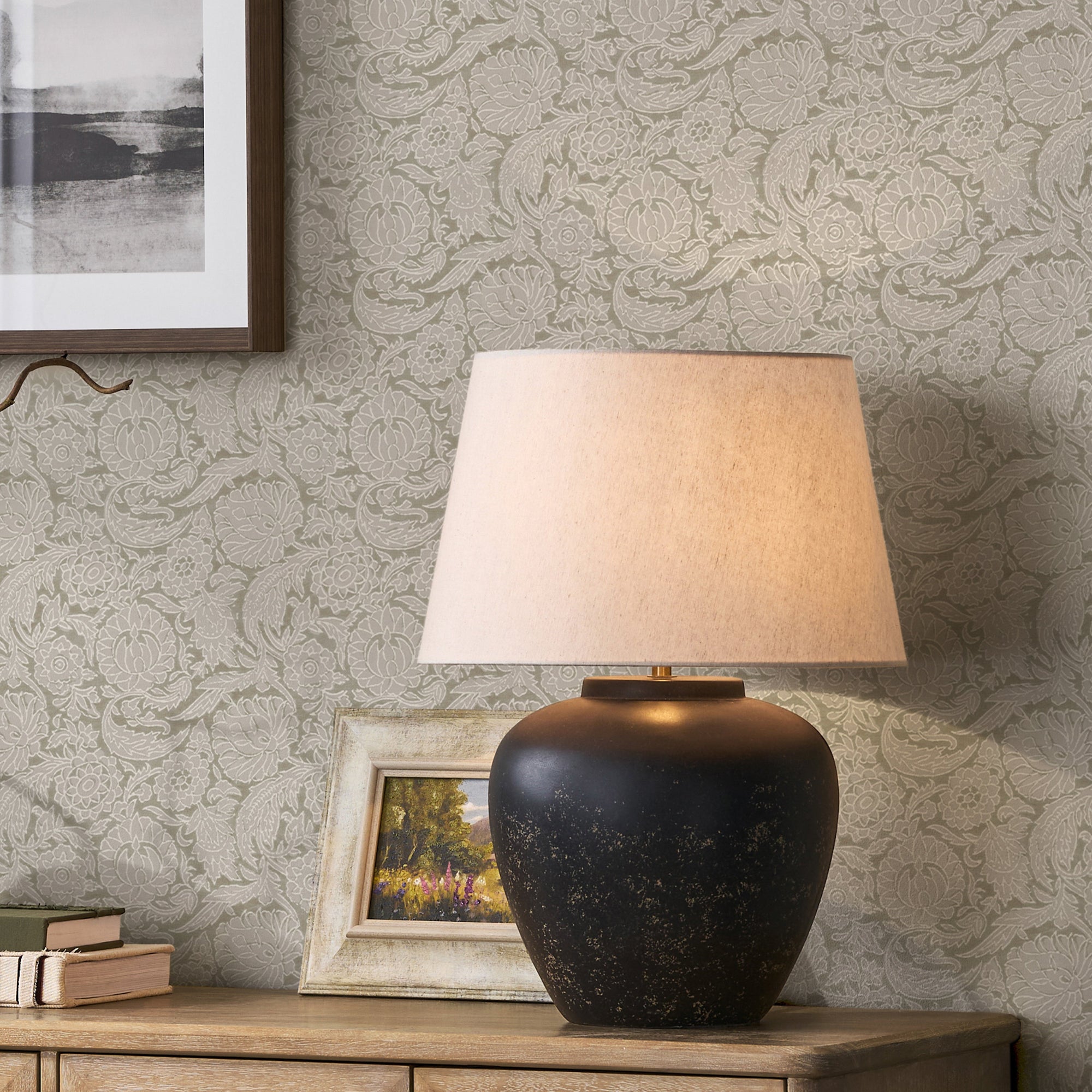 146882 Floral Woodblock Natural Next AW26 Wallpaper by Next