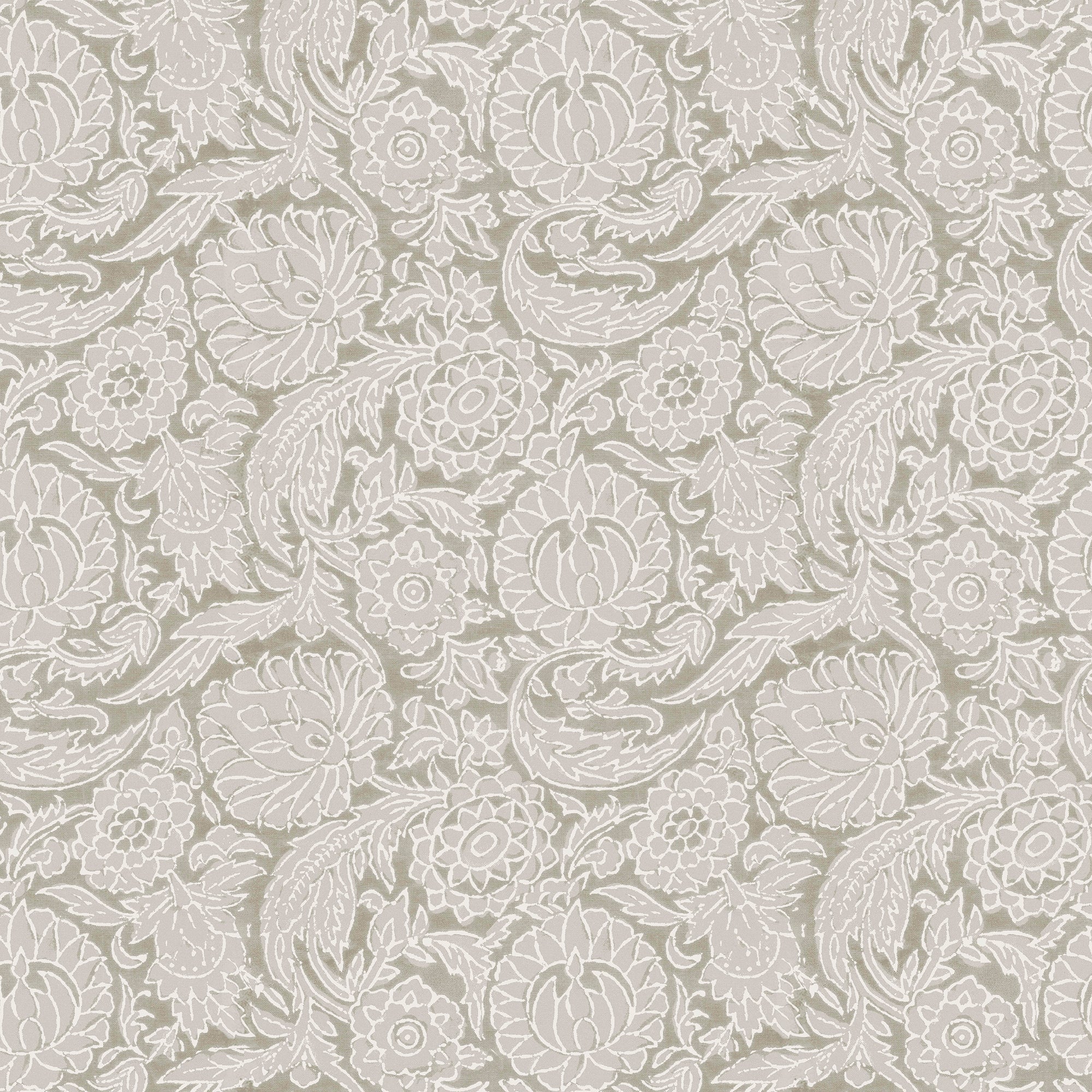 146882 Floral Woodblock Natural Next AW26 Wallpaper by Next