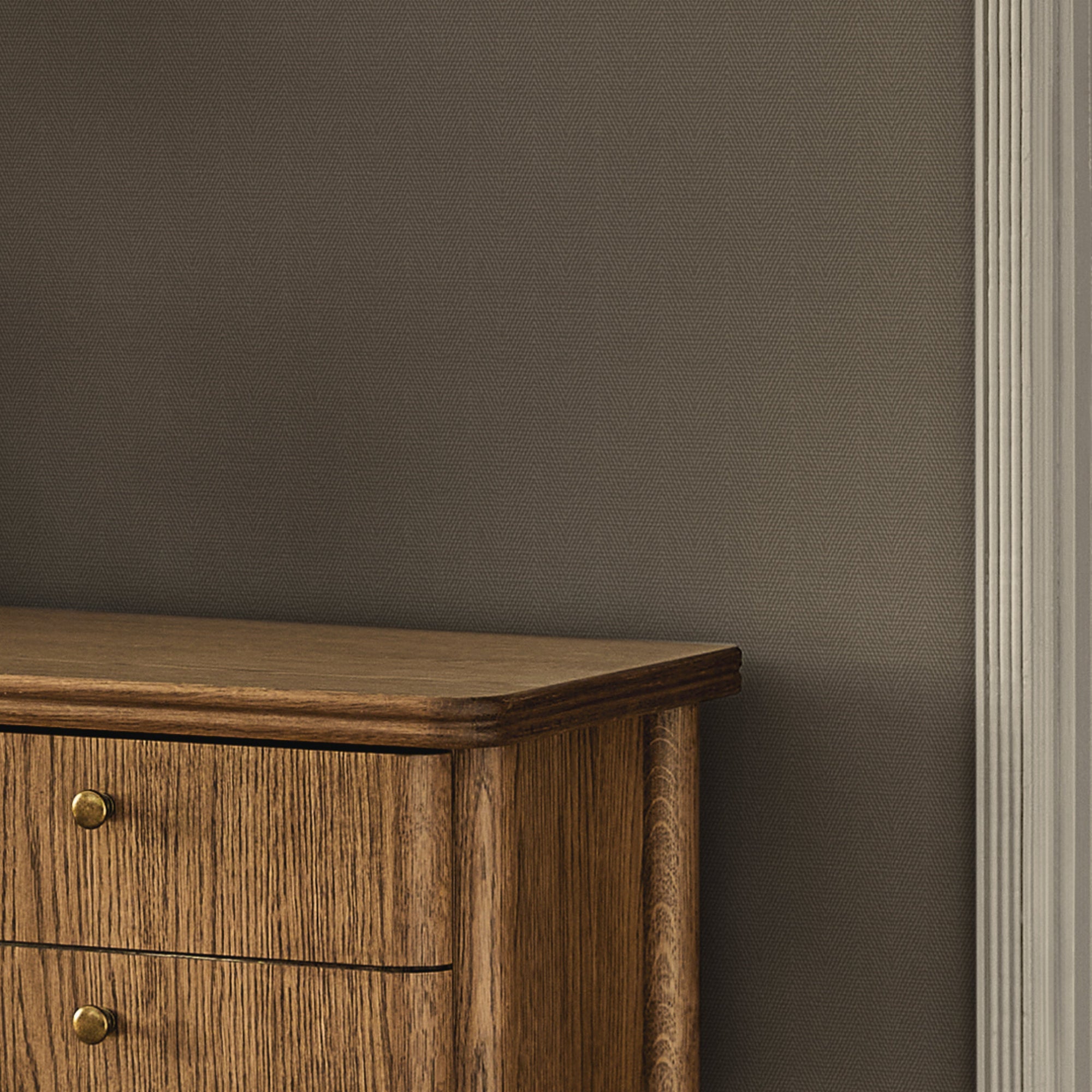 146883 Herringbone Mocha Next AW26 Wallpaper by Next