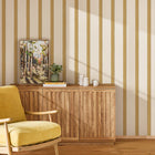 146888 Painted Stripe Ochre Next AW26 Wallpaper by Next