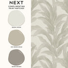 146889 Palm Print Linen Look Next AW26 Wallpaper by Next