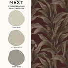 146891 Glamtique Leaf Damson Next AW26 Wallpaper by Next