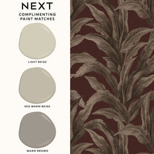 146891 Glamtique Leaf Damson Next AW26 Wallpaper by Next