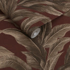 146891 Glamtique Leaf Damson Next AW26 Wallpaper by Next