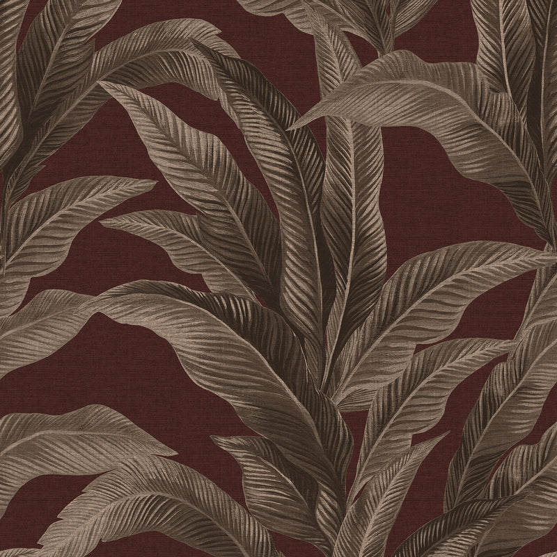146891 Glamtique Leaf Damson Next AW26 Wallpaper by Next