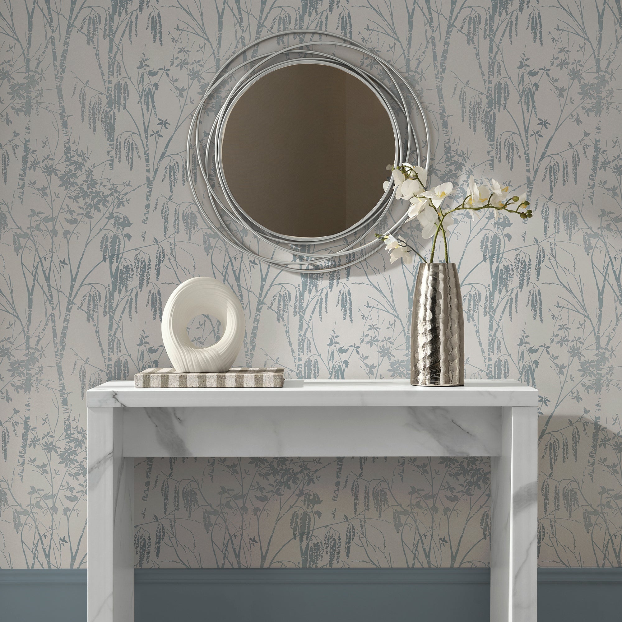 146904 Fiorire Cornflower Blue Next AW26 Wallpaper by Next