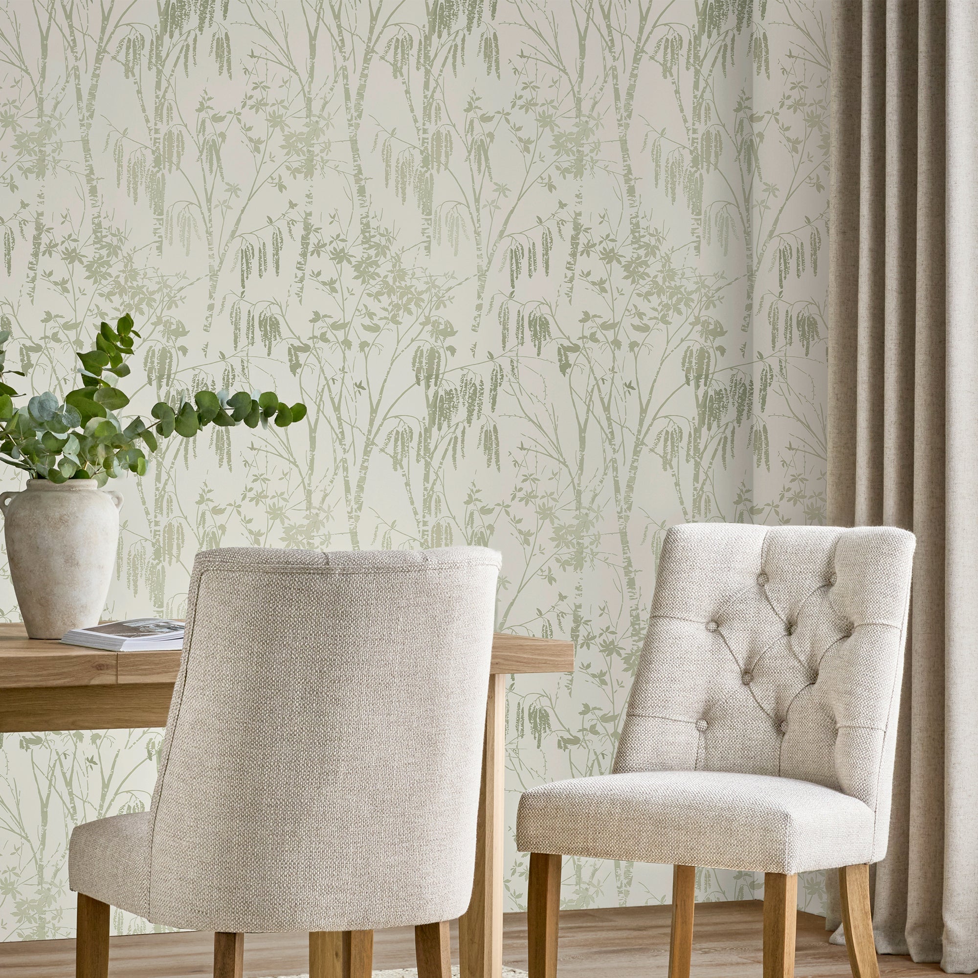 146905 Fiorire Sage Green Next AW26 Wallpaper by Next