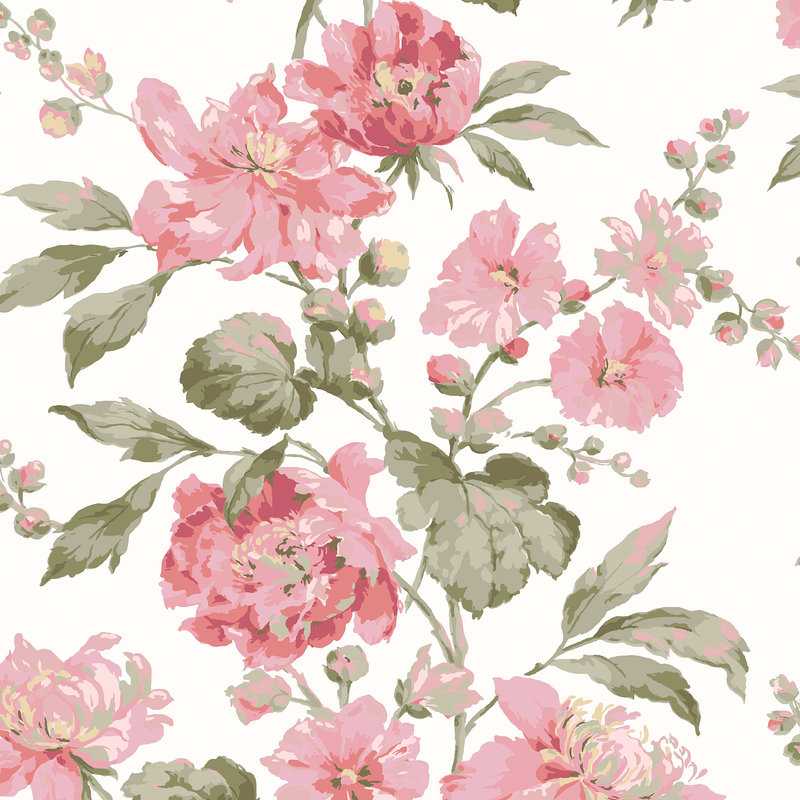146949 Romilly Pink Laura Ashley AW26 Wallpaper by Laura Ashley