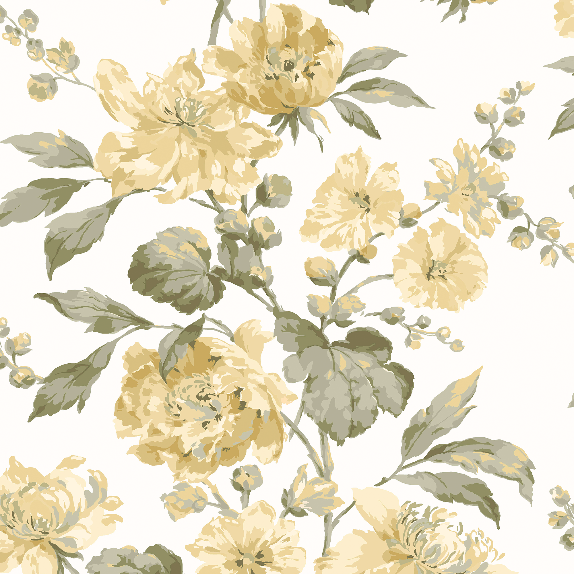 146950 Romilly Butter Yellow Laura Ashley AW26 Wallpaper by Laura Ashley