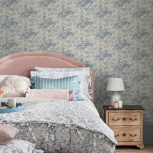146952 Toile Delight Cornflower Blue Laura Ashley AW26 Wallpaper by Laura Ashley